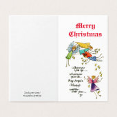 Angels met jou bij kerstWaterverf Art Kaart (Buitenkant ongevouwen)