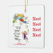 Angels met jullie bij de kerstWaterverf Art Invita Keramisch Ornament (Links)