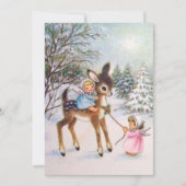  Angels met kerstBaby Feestdagenkaart (Voorkant)