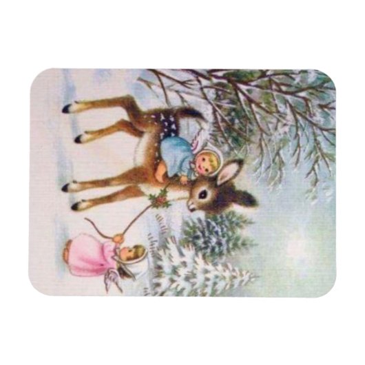  Angels met kerstBaby Magneet (Horizontaal)