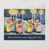 Angels met kerstkaarsen Briefkaart (Voorkant)