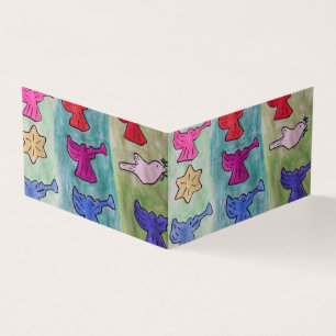 Angels met Trumpets-kerstKaart Kaart