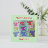 Angels met Trumpets-kerstkaart Kaart (Staand voorkant)