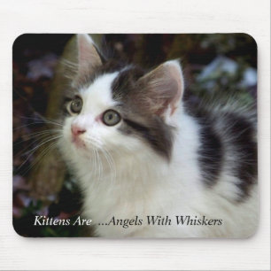 Angels met Whiskers (kitten) Mousepad Muismat