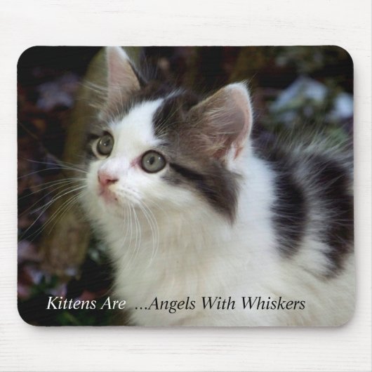 Angels met Whiskers (kitten) Mousepad Muismat (Voorkant)