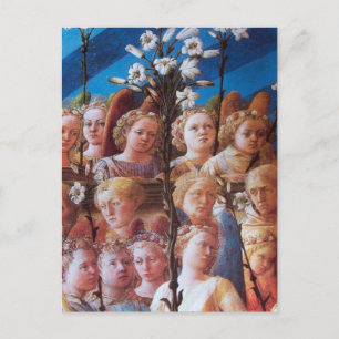 ANGELS MET WITTE LIES CHRISTMAS HOLIDAY KAART