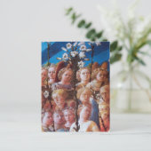 ANGELS MET WITTE LIES CHRISTMAS HOLIDAY KAART (Staand voorkant)