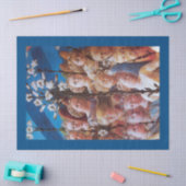 ANGELS MET WITTE LIJNEN Blauwe Kerstmis Tissuepapier (Craft)