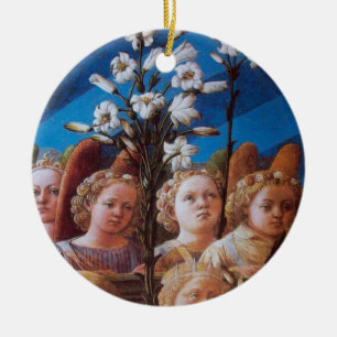 ANGELS MET WITTE LIL KERAMISCH ORNAMENT
