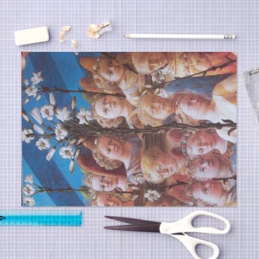 ANGELS MET WITTE LIL TISSUEPAPIER (Craft)