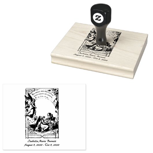 Angels Miskraam Doodgeboorte Condoleance voor Baby Rubberstempel (Gestempeld)