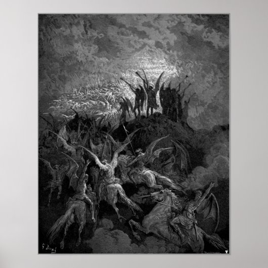 Angels of Heaven Blow hun Trumpets Gustave Dore Poster (Voorkant)