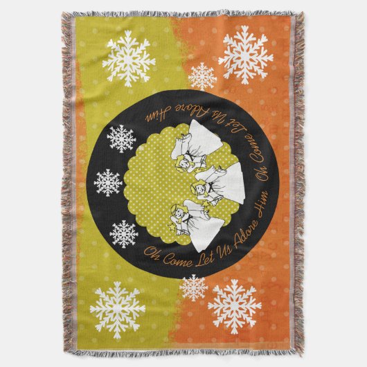 Angels Oh, laat ons hem vereren Deken (Voorkant Verticaal)