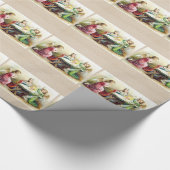  Angels omringend Baby Jezus en Mary Cadeaupapier (Hoek)