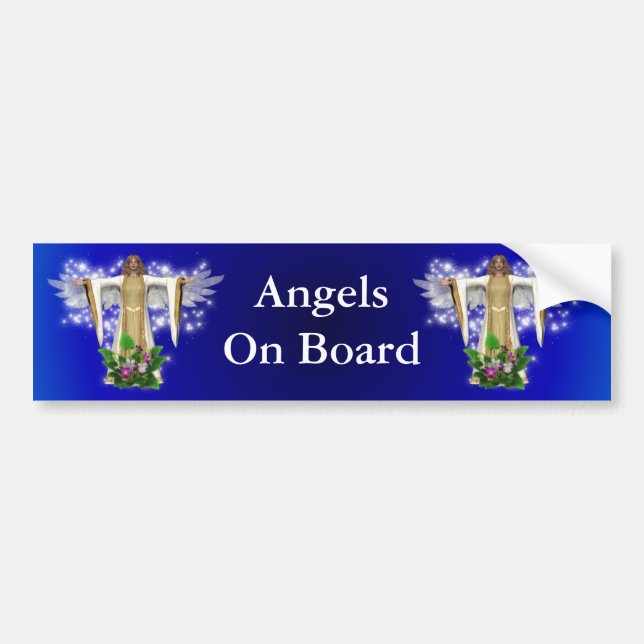 Angels On Board Inspirerend Bumpersticker (Voorkant)