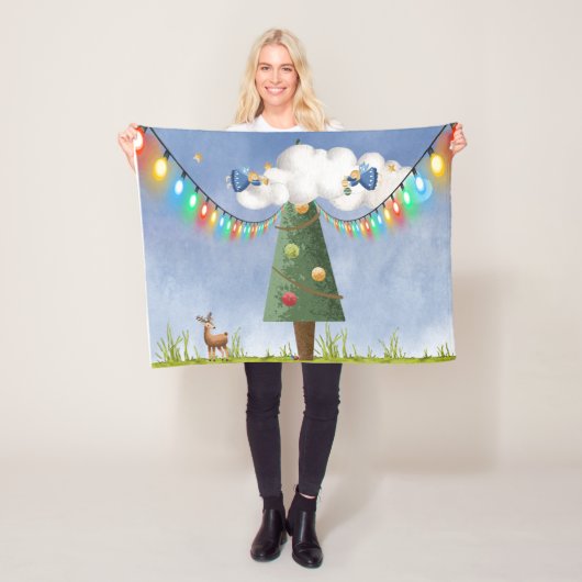 Angels op de kerstboom met hoge decortering fleece deken (In situ)