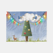 Angels op de kerstboom met hoge decortering fleece deken (Voorkant (Horizontaal))
