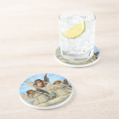 Angels op een Onderzetter van de wolk (Zijkant)