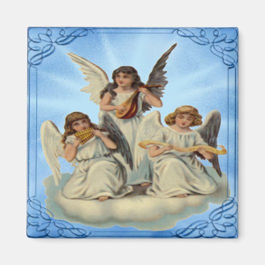 Angels op een wolkenmagneet magneet (Voorkant)
