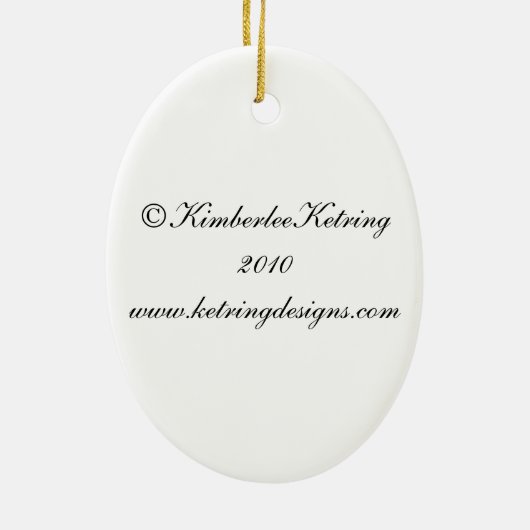 Angels op High Keramisch Ornament (Achterkant)