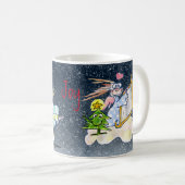 Angels op High Xmas Tree Moon Mok (Voorkant rechts)