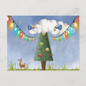 Angels op  tekst met hoge gedecorbeerde structuur feestdagenkaart (Voorkant)