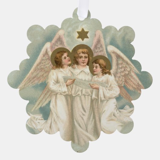  Angels Papier Ornament Kaart (Voorkant)