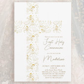 angels pattern cross First Holy Communion Kaart