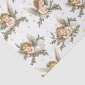 Angels Pattern White Tissuepapier (Detail)