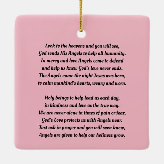 Angels Poetry Keramisch Ornament (Achterkant)