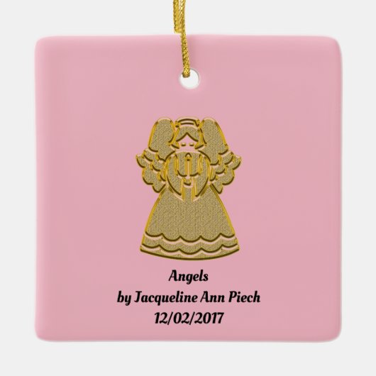 Angels Poetry Keramisch Ornament (Voorkant)