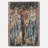 "Angels Praising" van Edward Burne-Jones Deken (Voorkant Verticaal)