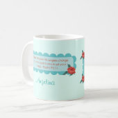 Angels Quote Psalm 91:11 Monogram Tea Koffiemok (Voorkant links)