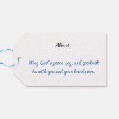 Angels Red Green en Blue Happy Waterverf Cadeaulabel (Achterkant Horizontaal)