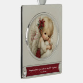 Angels Rejoice – Sacred Christmas Blessing Verzilverd Banner Ornament (Rechts)