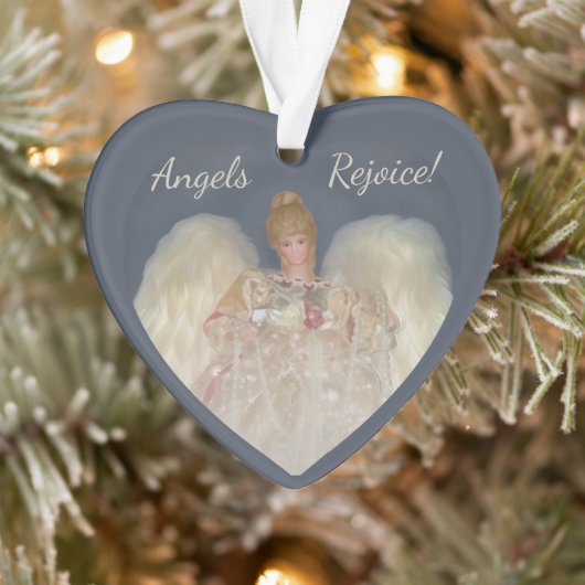 Angels Rejoice Traditional Blue Holiday Ornament (Boom)