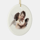Angels Romantic First Kiss Couple Keramisch Ornament (Rechts)