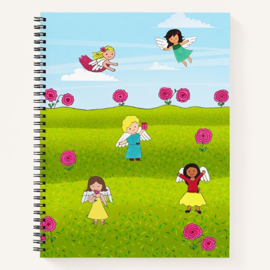Angels Roos Garden Spiral notebook Notitieboek (Voorkant)