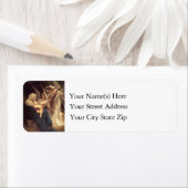 Angels Serenade Maria en Baby Jesus Kerst Etiket (Insitu)