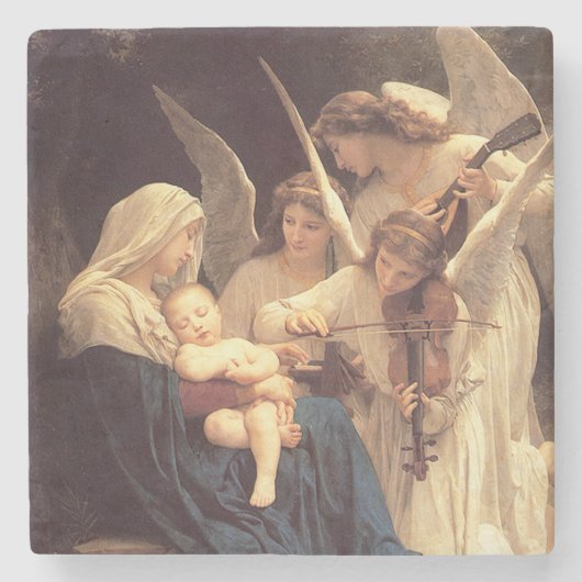 Angels Serenade Mary en Jesus Stenen Onderzetter (Voorkant)