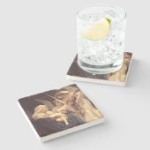 Angels Serenade Mary en Jesus Stenen Onderzetter (Zijkant)