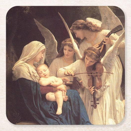Angels Serenade Mary en Jezus Kartonnen Onderzetters (Voorkant)