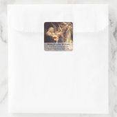 Angels Serenade Mary Kerstmis adreslabel Vierkante Sticker (Tas)