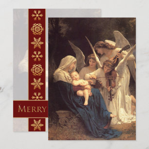 Angels Serenade Mary Vintage Kerstmis Gepersonalis Feestdagenkaart