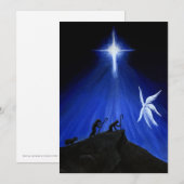 Angels & Shepherds Kerst Kaart (blanco bericht) (Voorkant / Achterkant)