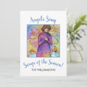 ANGELS SING CHRISTMAS FEESTDAGENKAART (Staand voorkant)