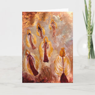Angels Singing Holiday Card Feestdagen Kaart