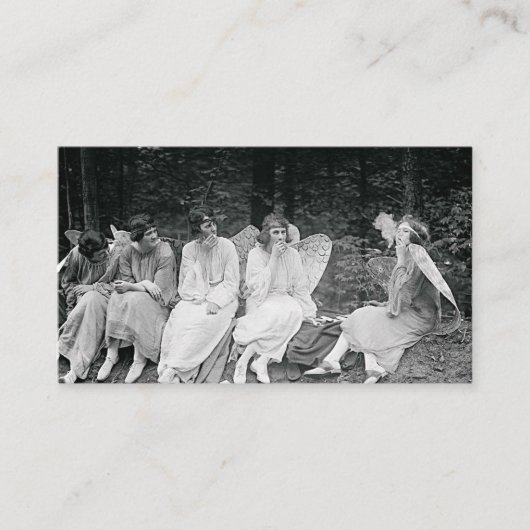 Angels Smoking Vintage Photograph 1920s Visitekaartje (Voorkant)