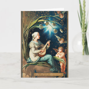Angels, sterren, vrouwen, de moonkerreligie feestdagen kaart