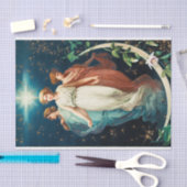 Angels, sterren, vrouwen, de moonkerreligie tissuepapier (Craft)